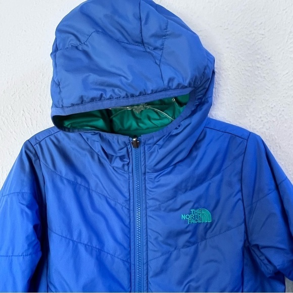 The North Face blue green reversible hooded jacket - Picture 6 of 10